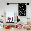 imageARKENY Valentines Day Kitchen Towels Set of 2Pink Heart I Love U Sign Dish Towels 18x26 Inch Drying DishclothFarmhouse Home Wedding Decoration AD150Black I Love U