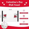 imageARKENY Valentines Day Kitchen Towels Set of 2Pink Heart I Love U Sign Dish Towels 18x26 Inch Drying DishclothFarmhouse Home Wedding Decoration AD150Black I Love U
