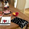 imageARKENY Valentines Day Kitchen Towels Set of 2Pink Heart I Love U Sign Dish Towels 18x26 Inch Drying DishclothFarmhouse Home Wedding Decoration AD150Black I Love U