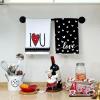 imageARKENY Valentines Day Kitchen Towels Set of 2Pink Heart I Love U Sign Dish Towels 18x26 Inch Drying DishclothFarmhouse Home Wedding Decoration AD150Black I Love U