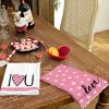 imageARKENY Valentines Day Kitchen Towels Set of 2Pink Heart I Love U Sign Dish Towels 18x26 Inch Drying DishclothFarmhouse Home Wedding Decoration AD150Pink I Love U