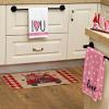 imageARKENY Valentines Day Kitchen Towels Set of 2Pink Heart I Love U Sign Dish Towels 18x26 Inch Drying DishclothFarmhouse Home Wedding Decoration AD150Pink I Love U
