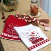 imageARKENY Valentines Day Kitchen Towels Set of 2Red Buffalo Plaid Heart Truck Dish Towels 18x26 Inch Drying DishclothFarmhouse Home Wedding Decoration AD166