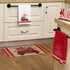 imageARKENY Valentines Day Kitchen Towels Set of 2Red Buffalo Plaid Heart Truck Dish Towels 18x26 Inch Drying DishclothFarmhouse Home Wedding Decoration AD166