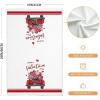 imageARKENY Valentines Day Kitchen Towels Set of 2Red Buffalo Plaid Truck Love Leaves Dish Towels 18x26 Inch Drying DishclothFarmhouse Home Wedding Decoration AD167