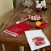 imageARKENY Valentines Day Kitchen Towels Set of 2Red Flower Vase Eucalyptus Leaves Love Sign Dish Towels 18x26 Inch Drying DishclothFarmhouse Home Wedding Decoration AD182