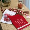 imageARKENY Valentines Day Kitchen Towels Set of 2Red Flower Vase Eucalyptus Leaves Love Sign Dish Towels 18x26 Inch Drying DishclothFarmhouse Home Wedding Decoration AD182