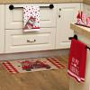 imageARKENY Valentines Day Kitchen Towels Set of 2Red Heart Cat Dish Towels 18x26 Inch Drying DishclothFarmhouse Home Wedding Decoration AD165