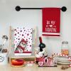 imageARKENY Valentines Day Kitchen Towels Set of 2Red Heart Cat Dish Towels 18x26 Inch Drying DishclothFarmhouse Home Wedding Decoration AD165
