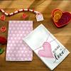 imageARKENY Valentines Day Kitchen Towels Set of 2Red Heart Love Dish Towels 18x26 Inch Drying DishclothFarmhouse Home Decoration AD133Pink