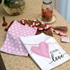 imageARKENY Valentines Day Kitchen Towels Set of 2Red Heart Love Dish Towels 18x26 Inch Drying DishclothFarmhouse Home Decoration AD133Pink