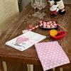 imageARKENY Valentines Day Kitchen Towels Set of 2Red Heart Love Dish Towels 18x26 Inch Drying DishclothFarmhouse Home Decoration AD133Pink