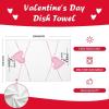 imageARKENY Valentines Day Kitchen Towels Set of 2Red Heart Love Dish Towels 18x26 Inch Drying DishclothFarmhouse Home Decoration AD133Pink