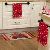 imageARKENY Valentines Day Kitchen Towels Set of 2Red Heart Love Dish Towels 18x26 Inch Drying DishclothFarmhouse Home Wedding Decoration AD148