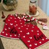 imageARKENY Valentines Day Kitchen Towels Set of 2Red Heart Love Dish Towels 18x26 Inch Drying DishclothFarmhouse Home Wedding Decoration AD148