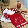 imageARKENY Valentines Day Kitchen Towels Set of 2Red Polka dot Heart Eucalyptus Leaves Dish Towels 18x26 Inch Drying DishclothFarmhouse Home Wedding Decoration AD181