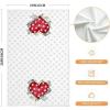 imageARKENY Valentines Day Kitchen Towels Set of 2Red Polka dot Heart Eucalyptus Leaves Dish Towels 18x26 Inch Drying DishclothFarmhouse Home Wedding Decoration AD181