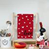 imageARKENY Valentines Day Kitchen TowelsRed Heart Love Dish Towels 18x26 Inch Drying DishclothFarmhouse Home Wedding Decoration AD147