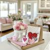 imageBlack Love Valentines Day Kitchen Towels Set of 2Red Heart Dish Hand Towels Holiday Anniversary Wedding Seasonal Decorations DD066