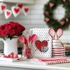 imageBlack Love Valentines Day Kitchen Towels Set of 2Red Heart Dish Hand Towels Holiday Anniversary Wedding Seasonal Decorations DD066
