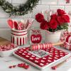 imageBlack Love Valentines Day Kitchen Towels Set of 2Red Heart Dish Hand Towels Holiday Anniversary Wedding Seasonal Decorations DD066