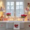 imageBlack Love Valentines Day Kitchen Towels Set of 2Red Heart Dish Hand Towels Holiday Anniversary Wedding Seasonal Decorations DD066