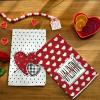 imageBlack Love Valentines Day Kitchen Towels Set of 2Red Heart Dish Hand Towels Holiday Anniversary Wedding Seasonal Decorations DD066