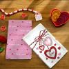 imagePink I Love U Valentines Day Kitchen Towels Set of 2Heart Dish Hand Towels Holiday Anniversary Wedding Seasonal Decorations DD062