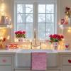 imagePink I Love U Valentines Day Kitchen Towels Set of 2Heart Dish Hand Towels Holiday Anniversary Wedding Seasonal Decorations DD062