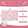 imageRed Love Valentines Day Kitchen Towels Set of 2Golden Heart Dish Hand Towels Holiday Anniversary Wedding Seasonal Decorations DD064Pink