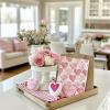 imageRed Love Valentines Day Kitchen Towels Set of 2Golden Heart Dish Hand Towels Holiday Anniversary Wedding Seasonal Decorations DD064Pink