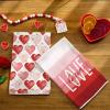 imageRed Love Valentines Day Kitchen Towels Set of 2Golden Heart Dish Hand Towels Holiday Anniversary Wedding Seasonal Decorations DD064Red