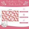 imageRed Love Valentines Day Kitchen Towels Set of 2Golden Heart Dish Hand Towels Holiday Anniversary Wedding Seasonal Decorations DD064Red