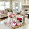 imageRed Love Valentines Day Kitchen Towels Set of 2Heart Dish Hand Towels Holiday Anniversary Wedding Seasonal Decorations DD063