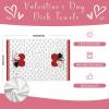 imageRed Love Valentines Day Kitchen Towels Set of 2Heart Dish Hand Towels Holiday Anniversary Wedding Seasonal Decorations DD063