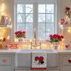 imageRed Love Valentines Day Kitchen Towels Set of 2Heart Dish Hand Towels Holiday Anniversary Wedding Seasonal Decorations DD063