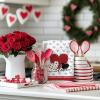 imageRed Love Valentines Day Kitchen Towels Set of 2Heart Dish Hand Towels Holiday Anniversary Wedding Seasonal Decorations DD063