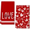 imageARKENY Mothers Day Kitchen Towels Set of 2White Heart Love Forever Sign Dish Towels 18x26 Inch Drying DishclothFarmhouse Home Wedding Decoration AD172