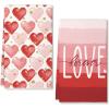 imageRed Love Valentines Day Kitchen Towels Set of 2Golden Heart Dish Hand Towels Holiday Anniversary Wedding Seasonal Decorations DD064Red