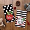 imageARKENY Christmas Dish Towels for Christmas Decor White Polka dot Xmas Kitchen Towels 18x26 Inch Red Bell Washcloths Seasonal Merry Christmas Hand Towel for Cooking Set of 2 AD024