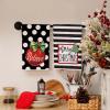imageARKENY Christmas Dish Towels for Christmas Decor White Polka dot Xmas Kitchen Towels 18x26 Inch Red Bell Washcloths Seasonal Merry Christmas Hand Towel for Cooking Set of 2 AD024
