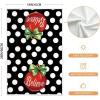 imageARKENY Christmas Dish Towels for Christmas Decor White Polka dot Xmas Kitchen Towels 18x26 Inch Red Bell Washcloths Seasonal Merry Christmas Hand Towel for Cooking Set of 2 AD024