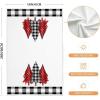 imageARKENY Christmas Kitchen Towels Set of 2Black Buffalo Plaid Xmas Tree Dish Towels 18x26 Inch Drying DishclothFarmhouse Home Noel Decoration AD146