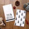 imageARKENY Christmas Kitchen Towels Set of 2Green Buffalo Plaid Xmas Tree Dish Towels 18x26 InchHoilday Farmhouse Home Decoration AD099Black 2