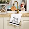 imageARKENY Christmas Kitchen Towels Set of 2Green Buffalo Plaid Xmas Tree Dish Towels 18x26 InchHoilday Farmhouse Home Decoration AD099Black 2