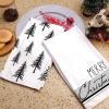 imageARKENY Christmas Kitchen Towels Set of 2Green Buffalo Plaid Xmas Tree Dish Towels 18x26 InchHoilday Farmhouse Home Decoration AD099Black