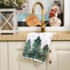 imageARKENY Christmas Kitchen Towels Set of 2Green Xmas Tree Snowflake Dish Towels 18x26 Inch Drying DishclothFarmhouse Nobel Home Decoration AD140Green Two Piece