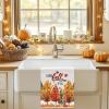 imageARKENY Fall Kitchen Towels Set of 2Orange Maple Tree Autumn Dish Towels 18x26 Inch Drying DishclothThanksgiving Farmhouse Home Decorations AD382