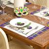 imageARKENY Mardi Gras Carnival Placemats 12X18 Inches Set of 4 Fleur De Lis Seasonal Farmhouse Burlap Indoor Kitchen Dining Table Mats Decorations for Home Party