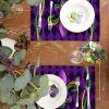 imageARKENY Mardi Gras Carnival Placemats 12x18 Inches Set of 4 Fleur De Lis Purple Seasonal Farmhouse Burlap Indoor Kitchen Dining Table Decorations for Home Party AP03018